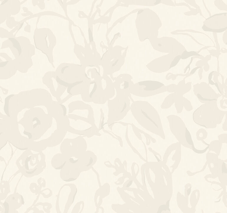 Brushstroke Floral Pearl Wallpaper