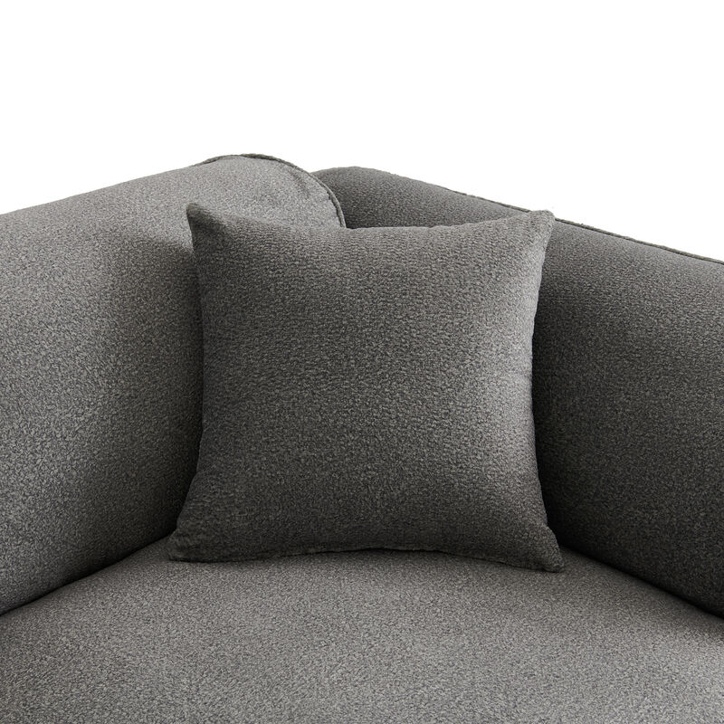 Merax U_Style Luxury living room double-needle cut velvet sofa