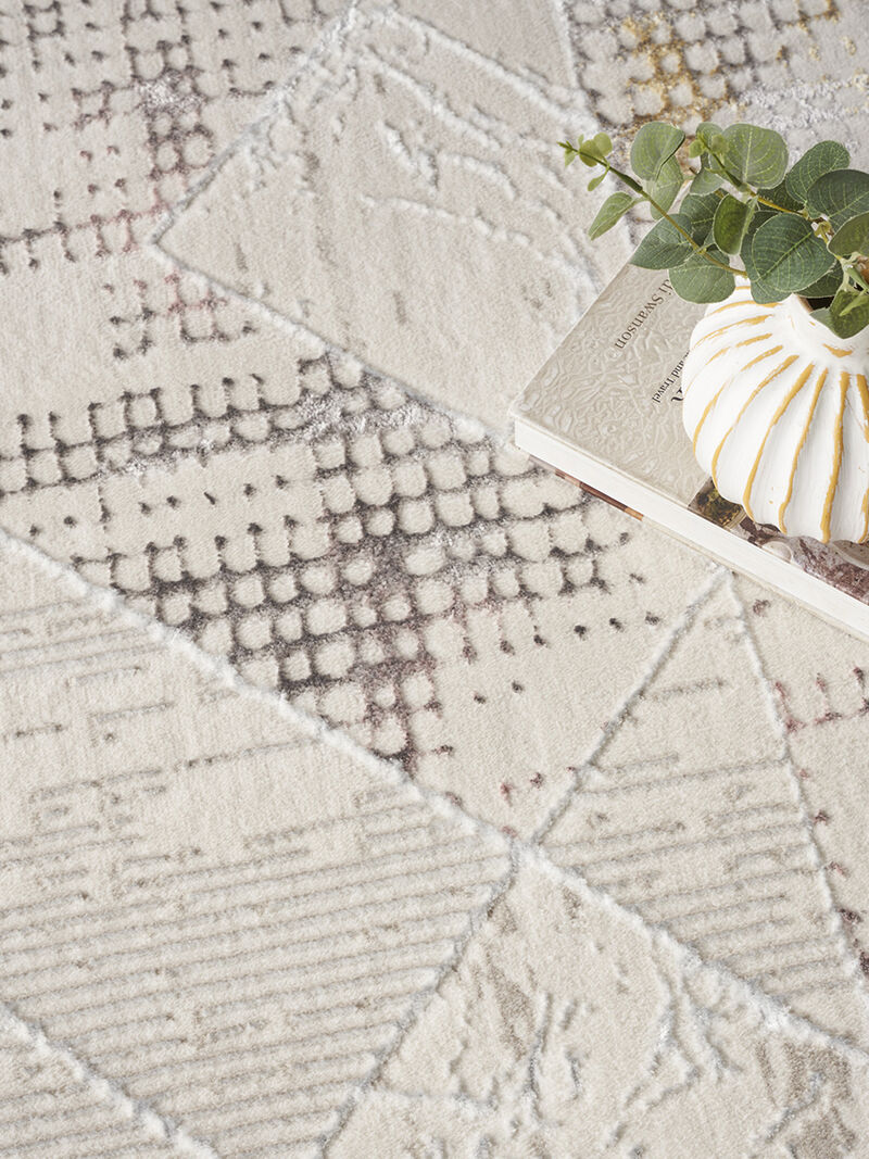 Glitz GLZ04 Ivory/Multicolor 9' x 12' Rug