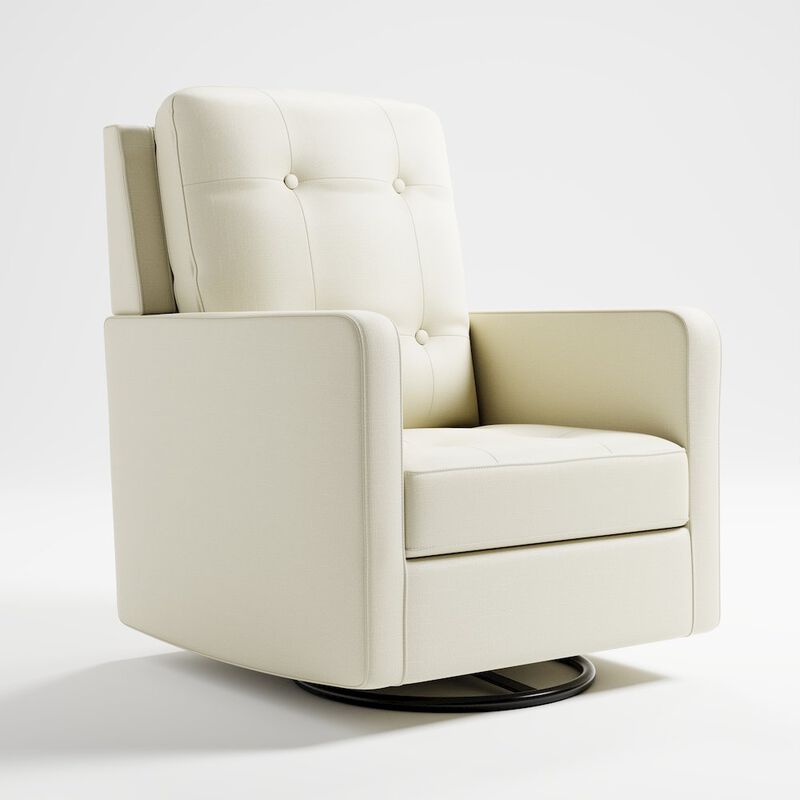 Storkcraft Beckett Upholstered Nursery Swivel Glider (Pearl)
