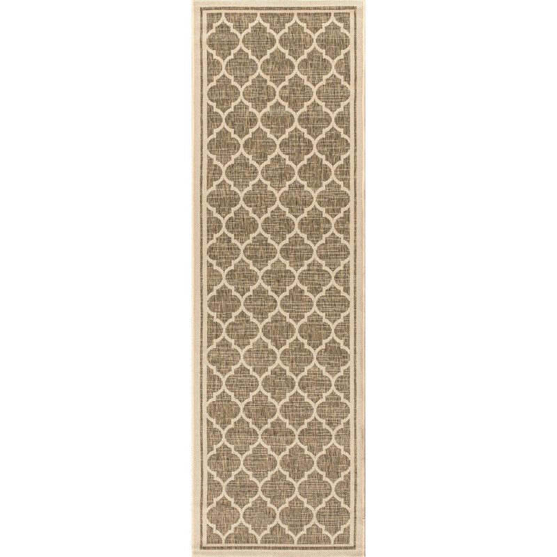 Trebol Moroccan Trellis Textured Weave Indoor/Outdoor Area Rug