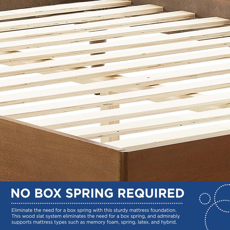Modway - Sierra Cane and Wood King Platform Bed with Splayed Legs image number 6