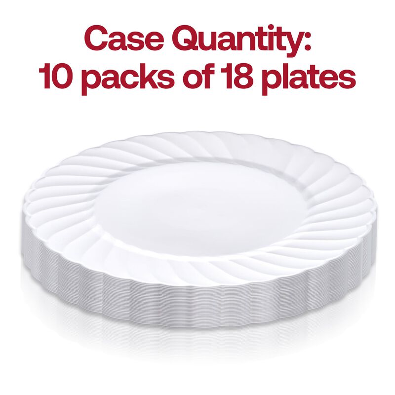 7.5" White Flair Plastic Salad Plates (108 Plates) image number 3