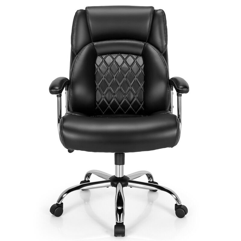 Height Adjustable Big and Tall Office Chair Computer Desk Chair with Metal Base