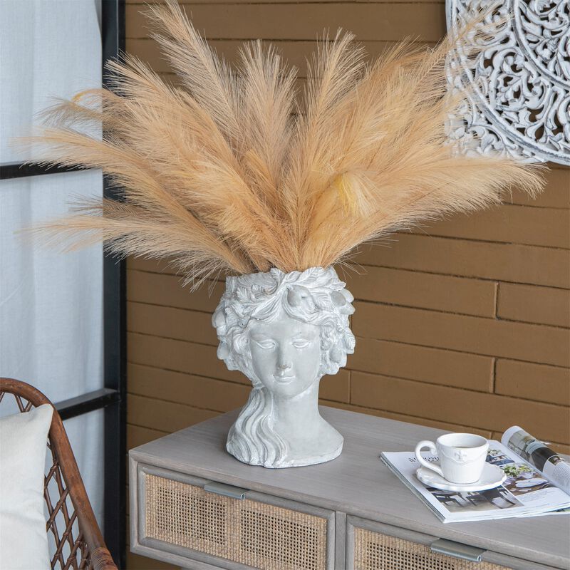 Clihome Outdoor Home Garden Decor Cement Bust Wall Planter image number 4
