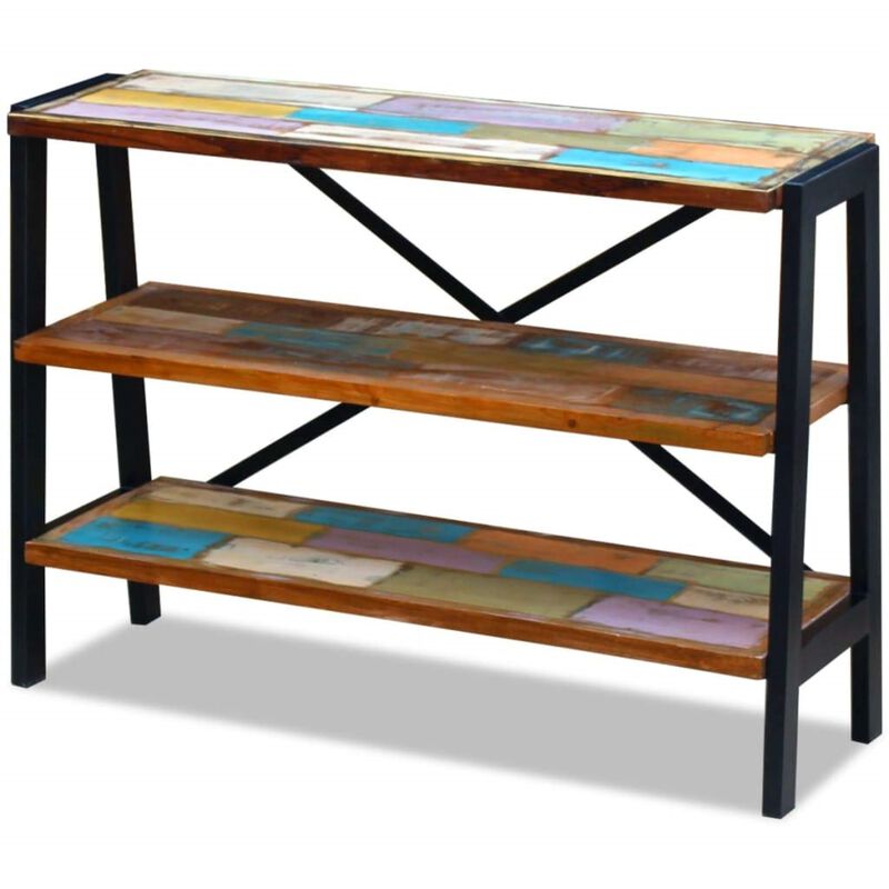 vidaXL Console 3 Shelves Solid Reclaimed Wood