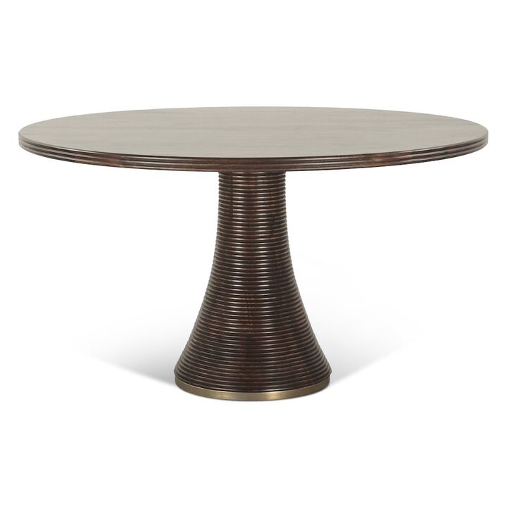 World Interiors Provence 54" Round Dining Table in Dark Sienna