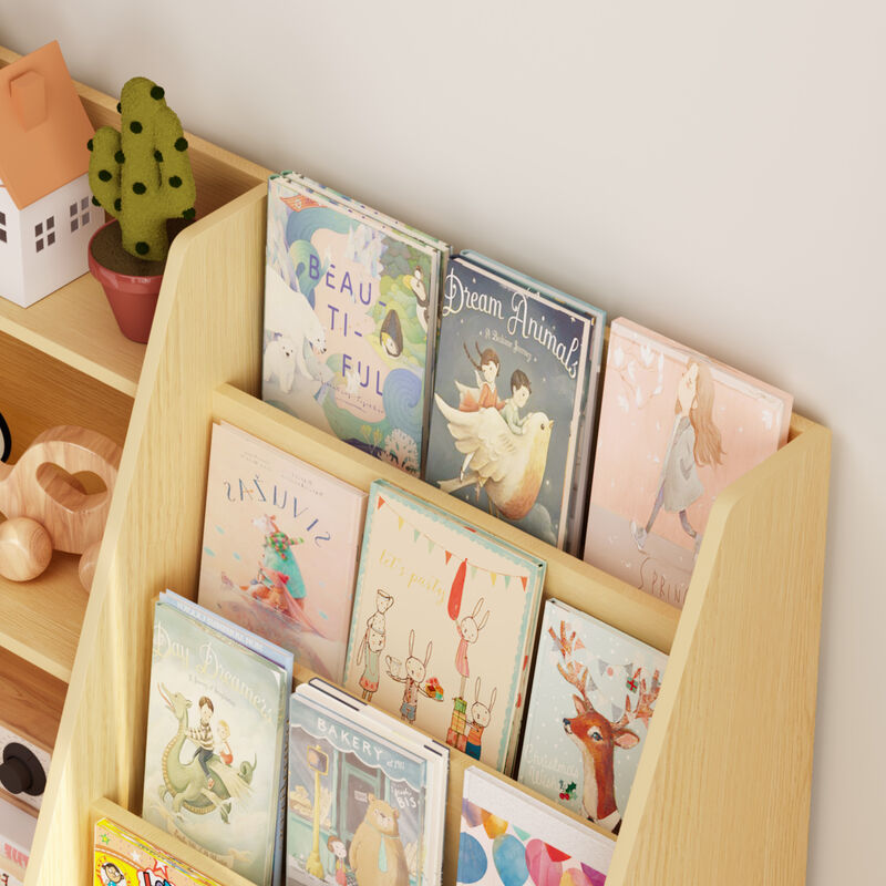 Lizud Wooden Kids Book Shelf image number 6