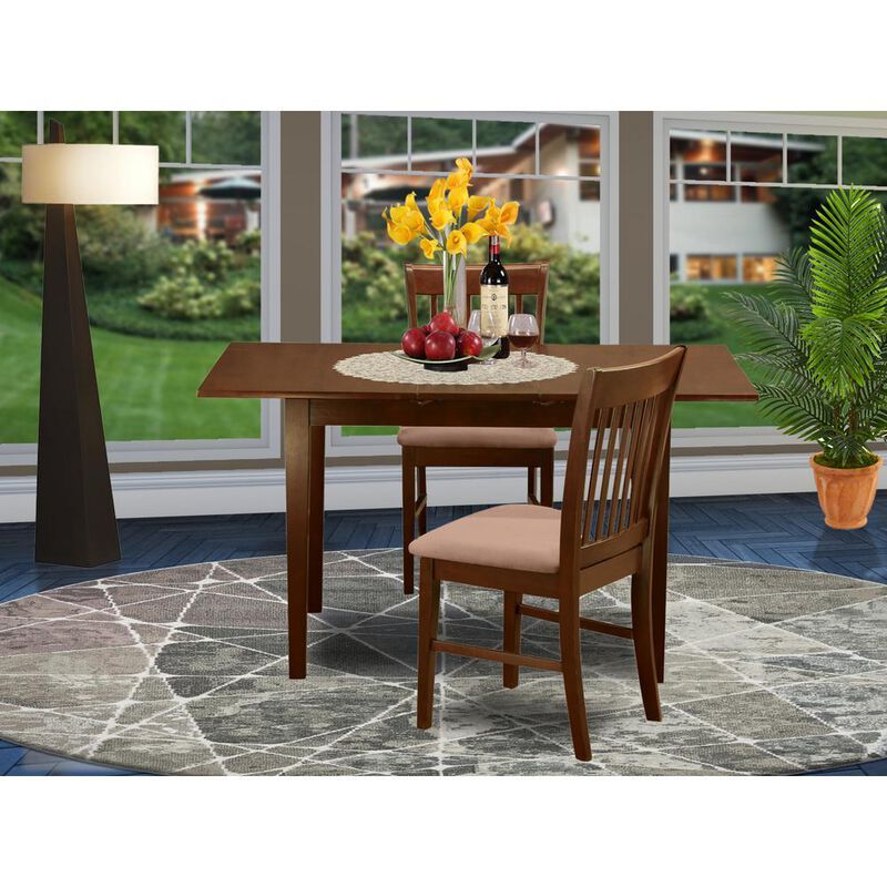 3 Pc dinette set- Table with a 12in leaf and 2 Dining Chairs
