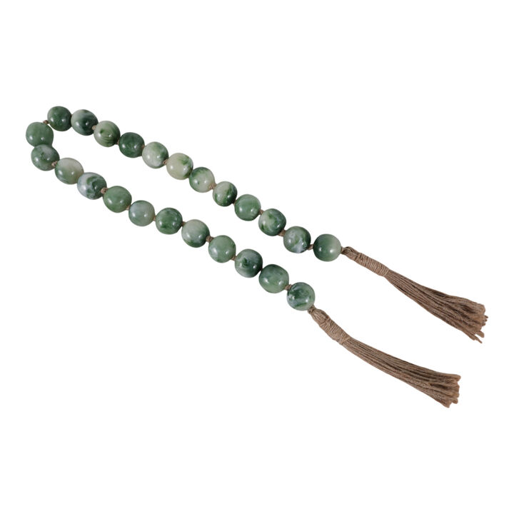 Resin, 36 X 1 Bead Garland, Green