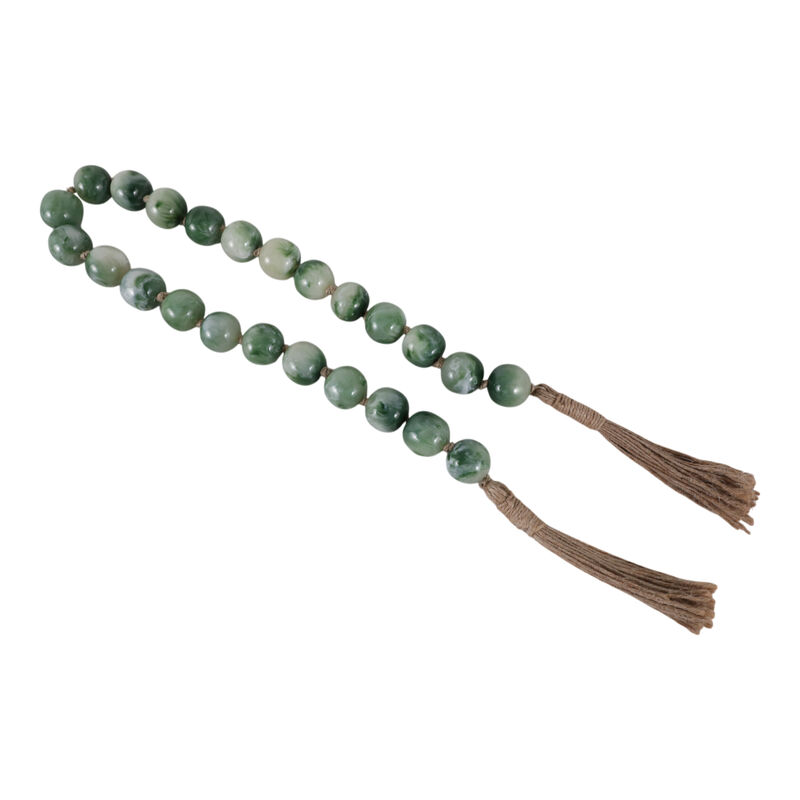 Resin, 36 X 1 Bead Garland, Green image number 0