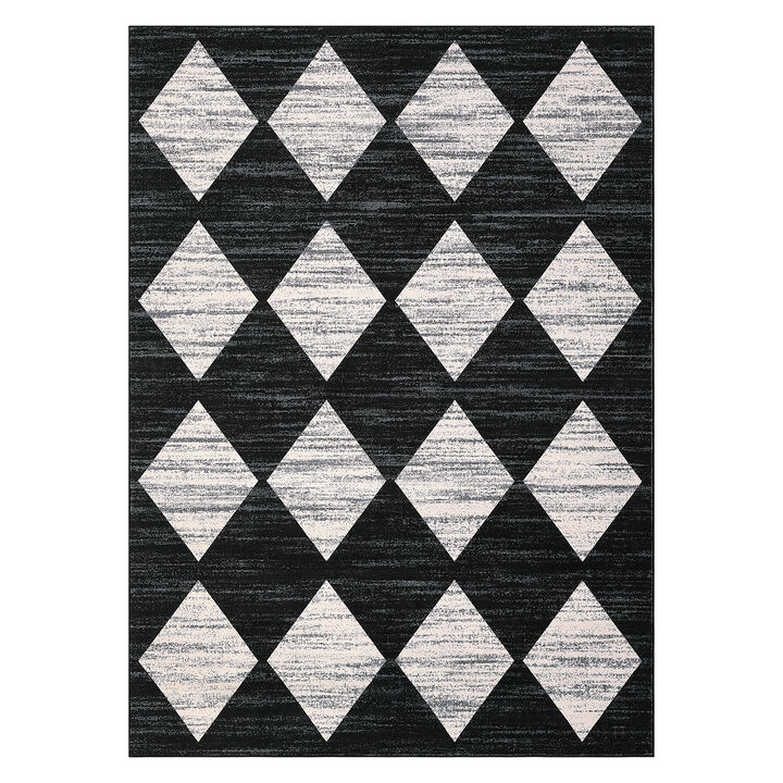 9X12 FT Living Room Rug Washable Area Rug for Bedroom Classroom Low Pile