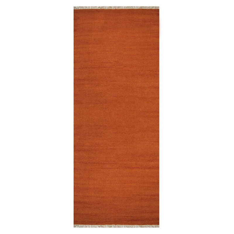 RUGSOTIC CARPETS HAND WOVEN FLAT WEAVE KILIM WOOL ECO-FRIENDLY AREA RUGS  - Runner Shape, Solid Plain Design, Low Pile Handmade Rugs for Living Room (D00111) image number 0