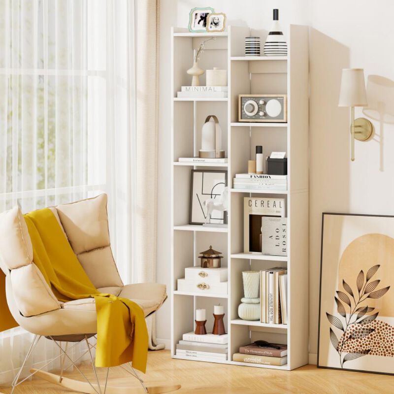 Hivvago 11-Tier Modern Book Organizer Bookcase with Anti-Tipping Kits