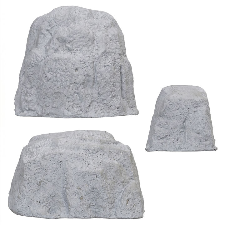 3-Piece Polyresin Faux Landscape Rock Set