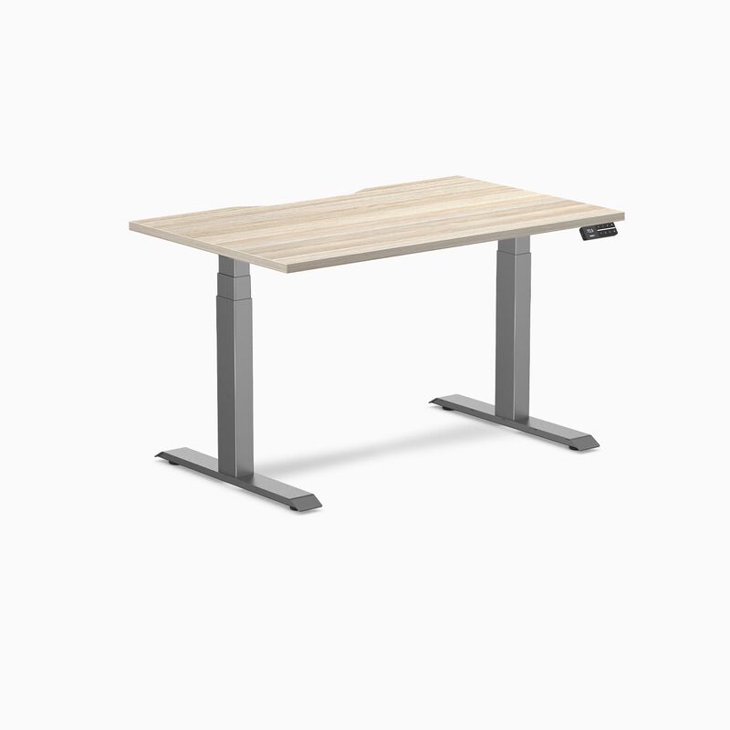 Desky Dual Scalloped Laminate Sit Stand Desk image number 0