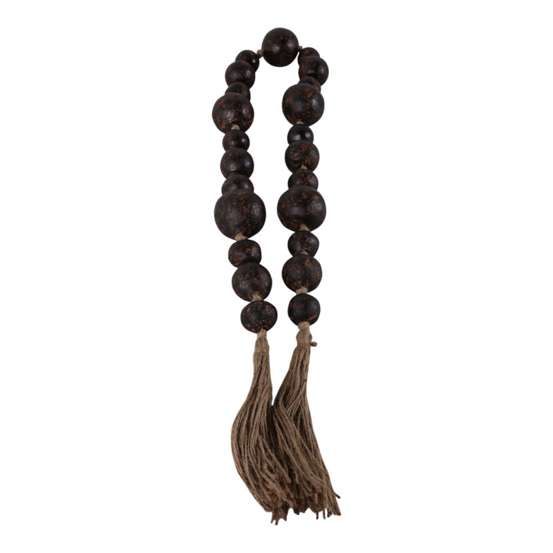 60" Terracotta  Varied Size Bead Garland, Brown image number 2