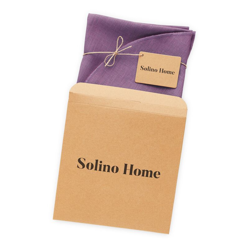 Solino Home Vesta 100% Linen Round Placemats &ndash; Set of 4, 15 in Diameter, Machine Washable, Holiday and Everyday Dining