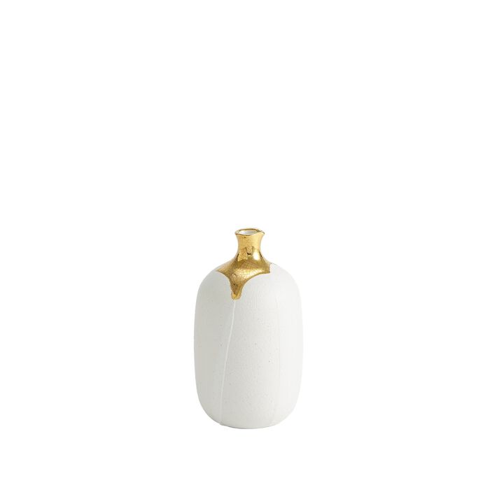 Dipped small Golden Crackle Vase