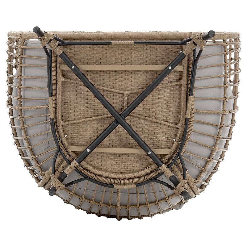 Spezia Gray Patio Egg Chair