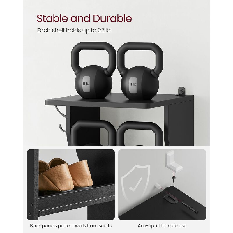 Narrow 6-Tier Shoe Organizer &ndash; Vertical Shelf Rack for Shoes in Small Hallways, Mudrooms or Bedrooms