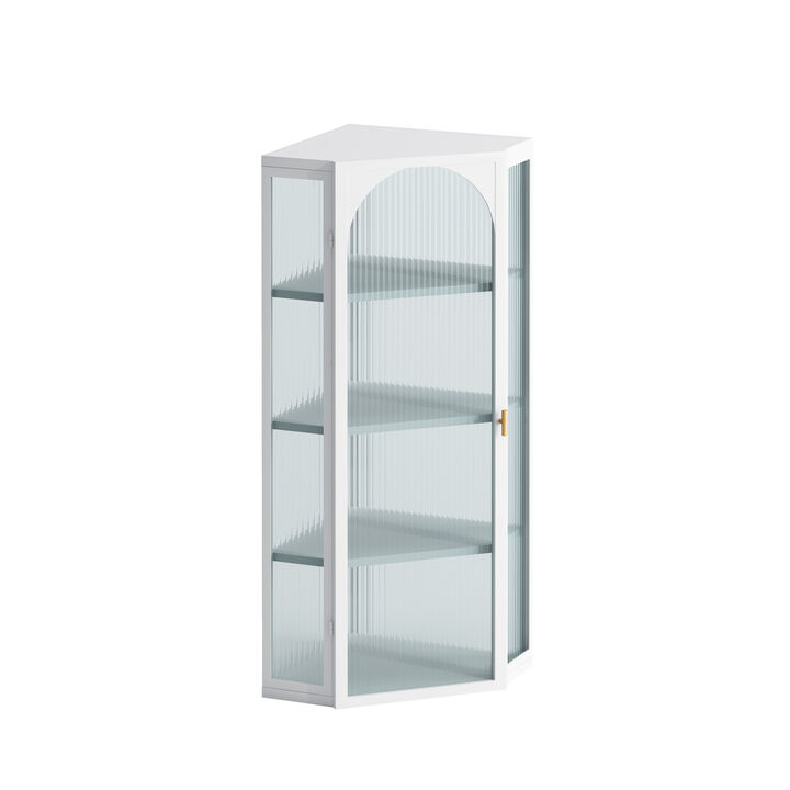Zoxnos Wall Mounted Corner Cabinet