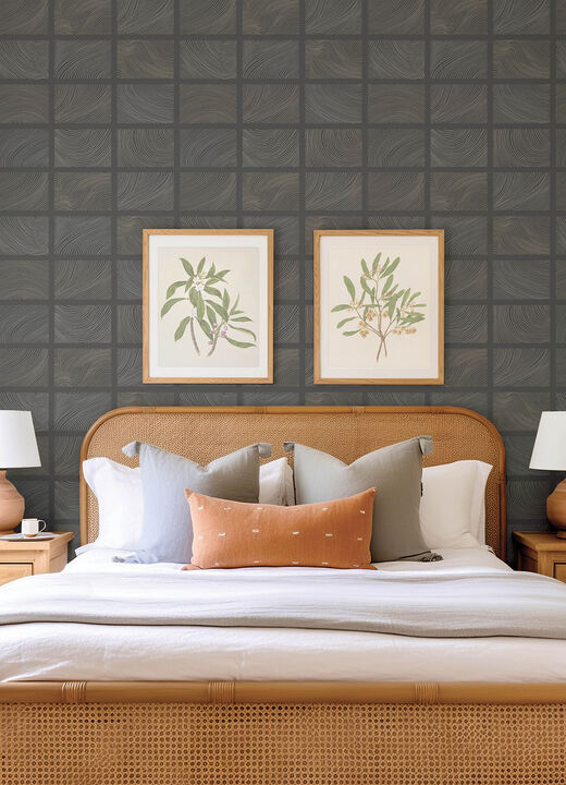 Bronson Slate Topography Wallpaper