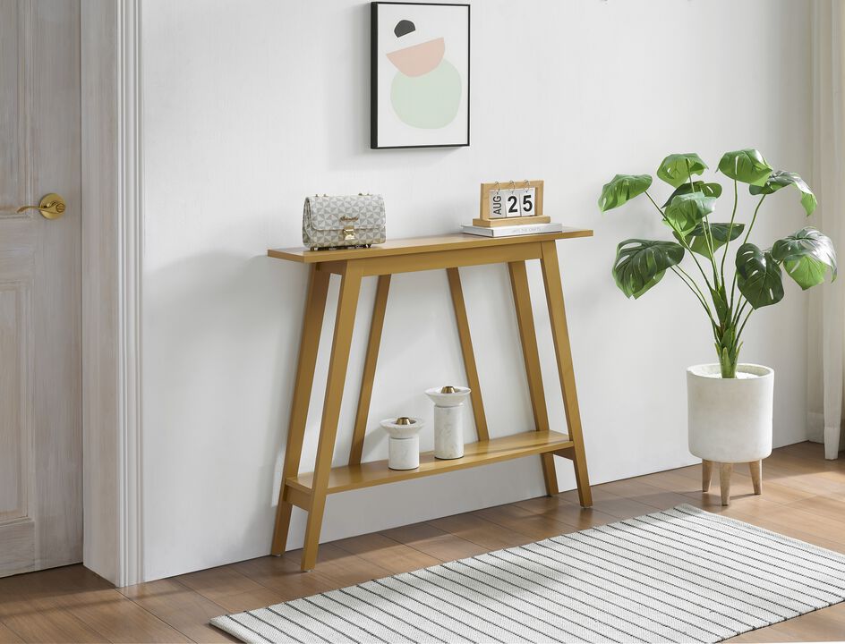 Kings Brand Furniture Conway Console Table Functional Narrow Wood Accent Entryway Table with Storage Shelf