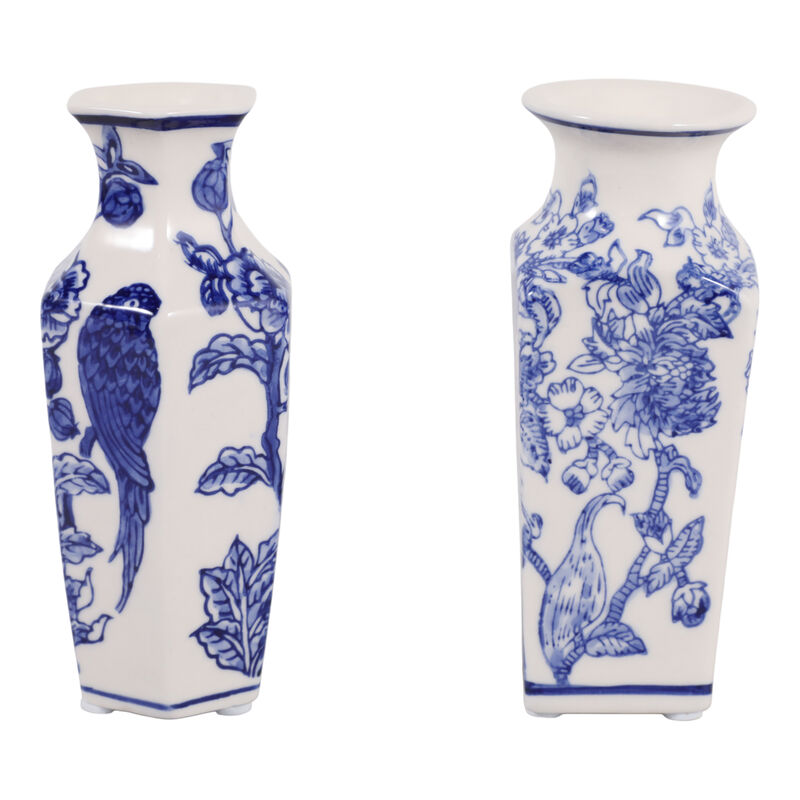 S/2 6x3" Chinoiserie Bud Vases image number 2