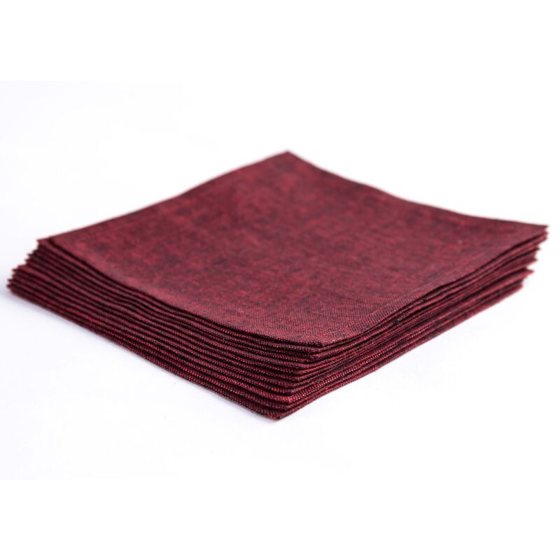 Solino Home Athena 100% Linen Cocktail Napkins &ndash; Set of 12, 6 x 6 in, Machine Washable, Holiday and Everyday Dining