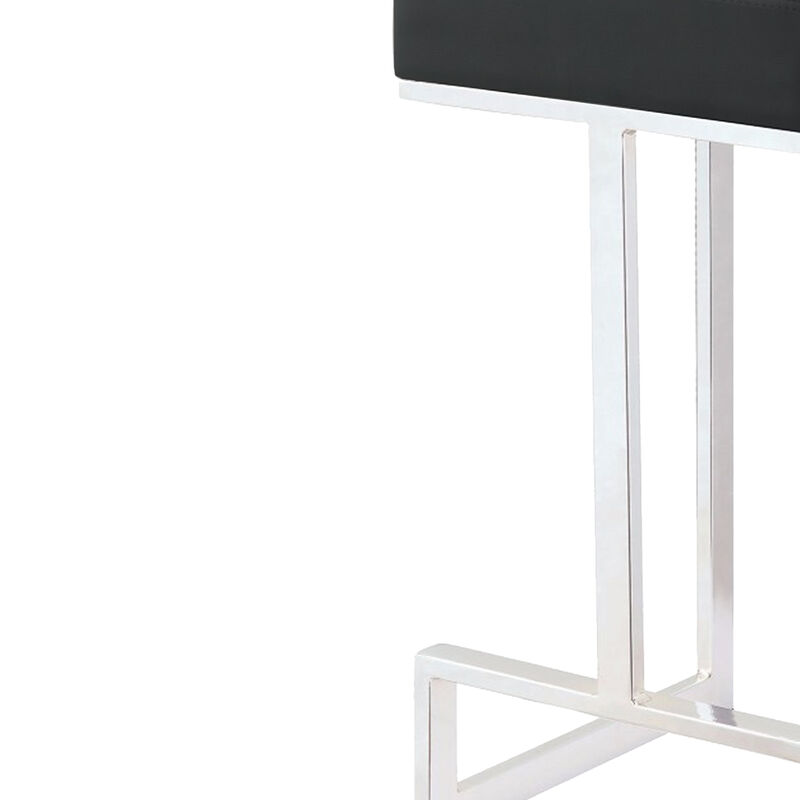 Metal Counter Height Stool, Black