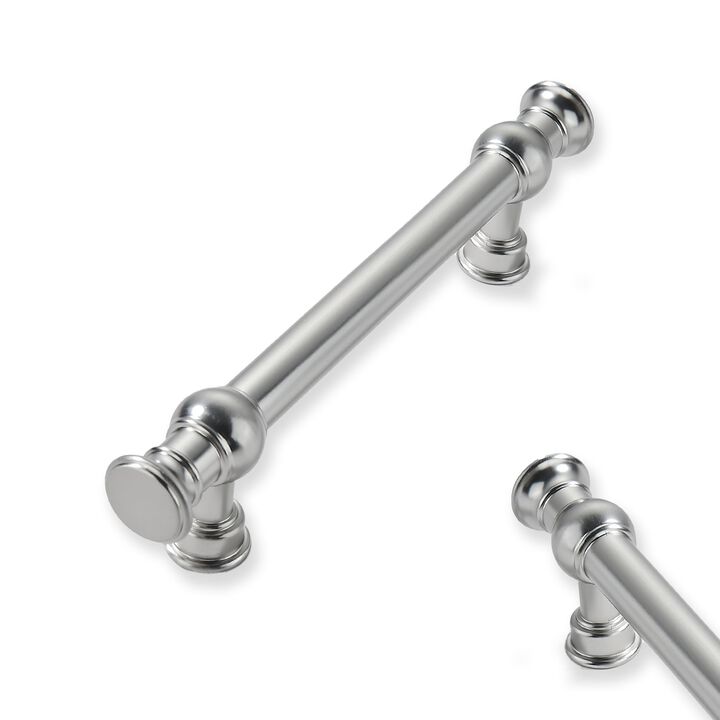 ZAUYX 2-Pack 3inch(76mm) Hole Center Brushed Satin Nickel Cabinet Pulls Solid Heavy Duty Kitchen Cabinet Hardware for Cupboard D