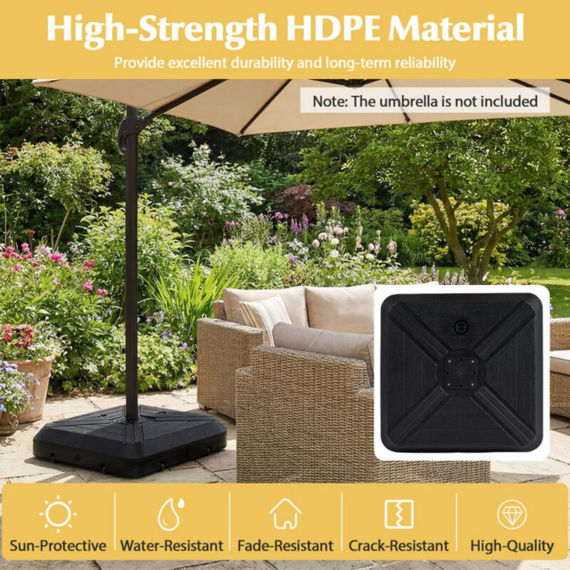 Cantilever Offset Umbrella Base with Wheels for Backyard Poolside image number 6