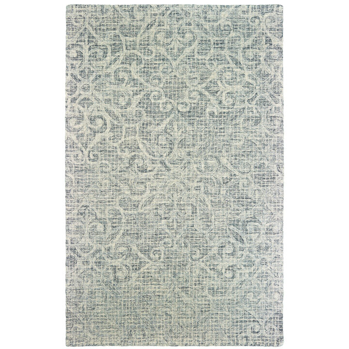 HomeRoots Wool Geometric Hand Tufted Area Rug