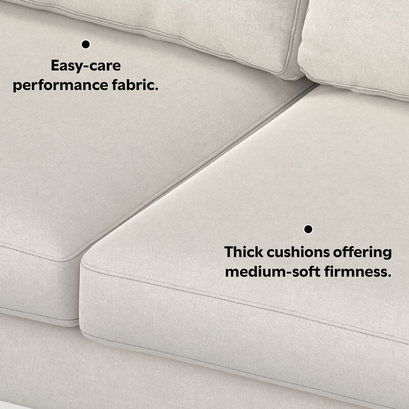 Ava Corner Sectional in Tightly Woven Performance Fabric