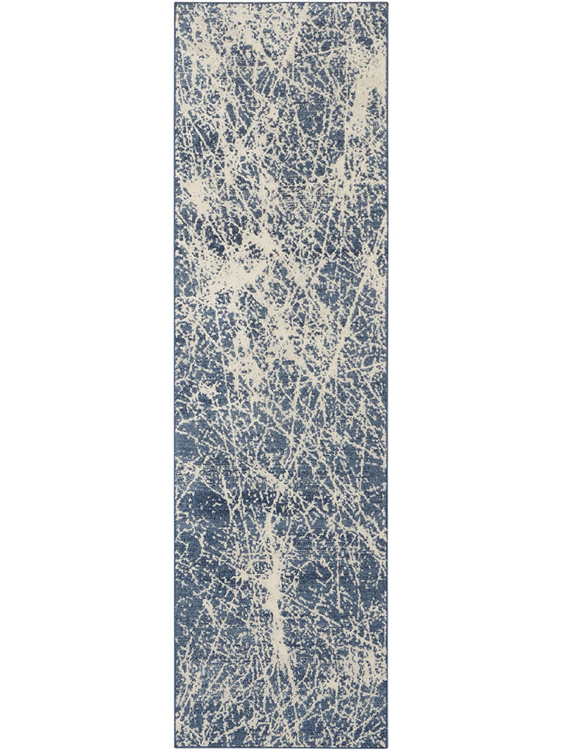 Exhale EXL02 Navy/Ivory 2'2" x 7'6" Rug