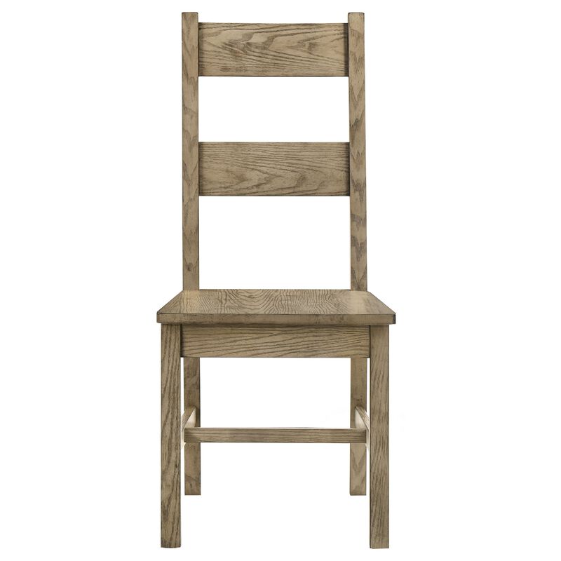 Dova Dining Side Chair Set of 2, Ladder Back, Vineyard Oak Brown Wood image number 3