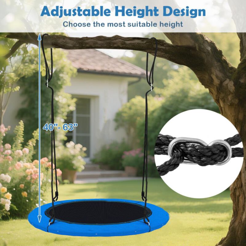 Hivvago Saucer Tree Swing Round with Lights for Kids and Adults