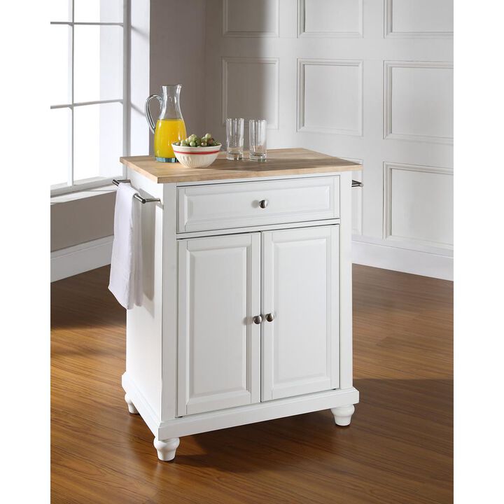 Cambridge Wood Top Portable Kitchen Island/Cart