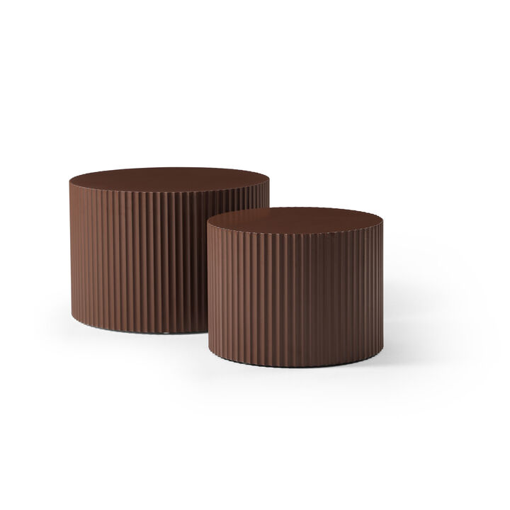 Streamdale 2-Piece Brown MDF Nesting Table Set