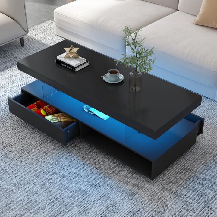 Pusost LED Light Coffee Table