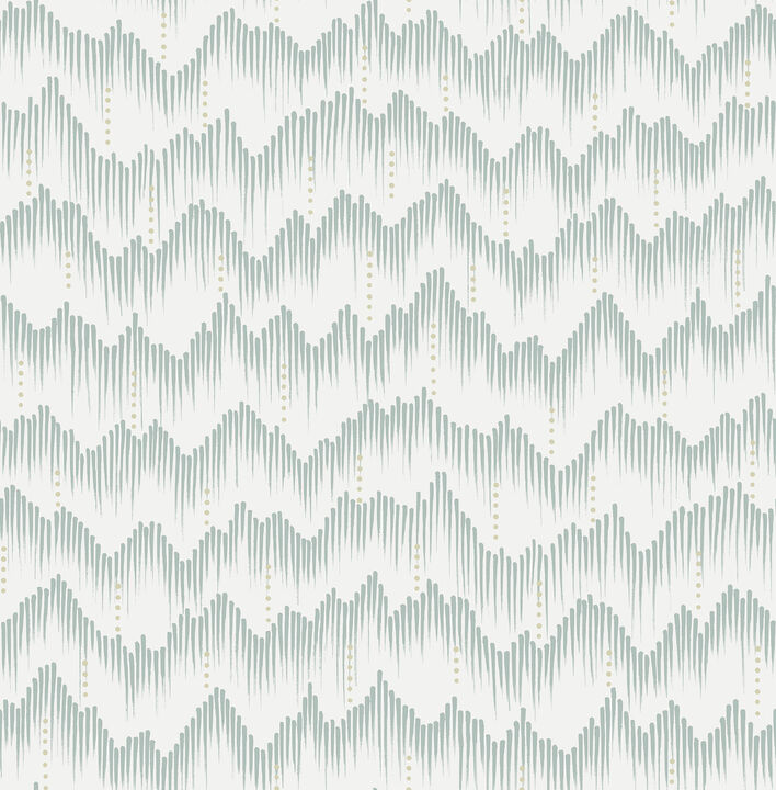 Holmby Seafoam Brushstroke Zigzag Wallpaper (Set of 2)