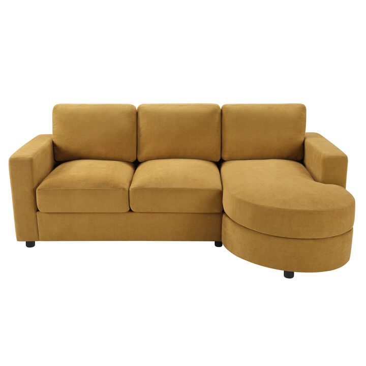 Merax Modern Sectional Sofa  L-shaped Sofa Couch with a Curved Chaise Lounge