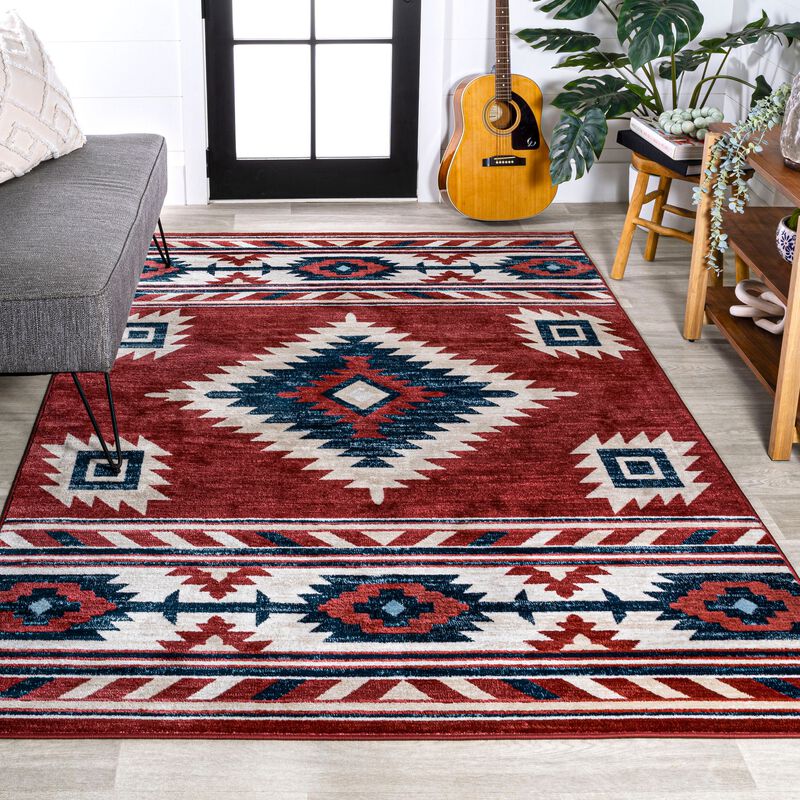 Serape Medallion Southwestern Area Rug
