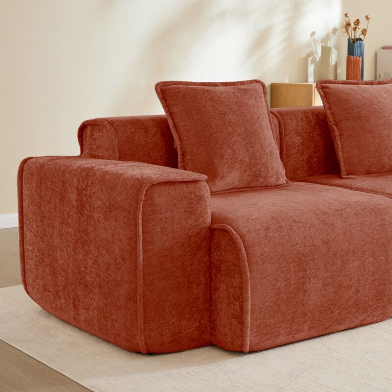 Glaquu Velvet Loveseat image number 5