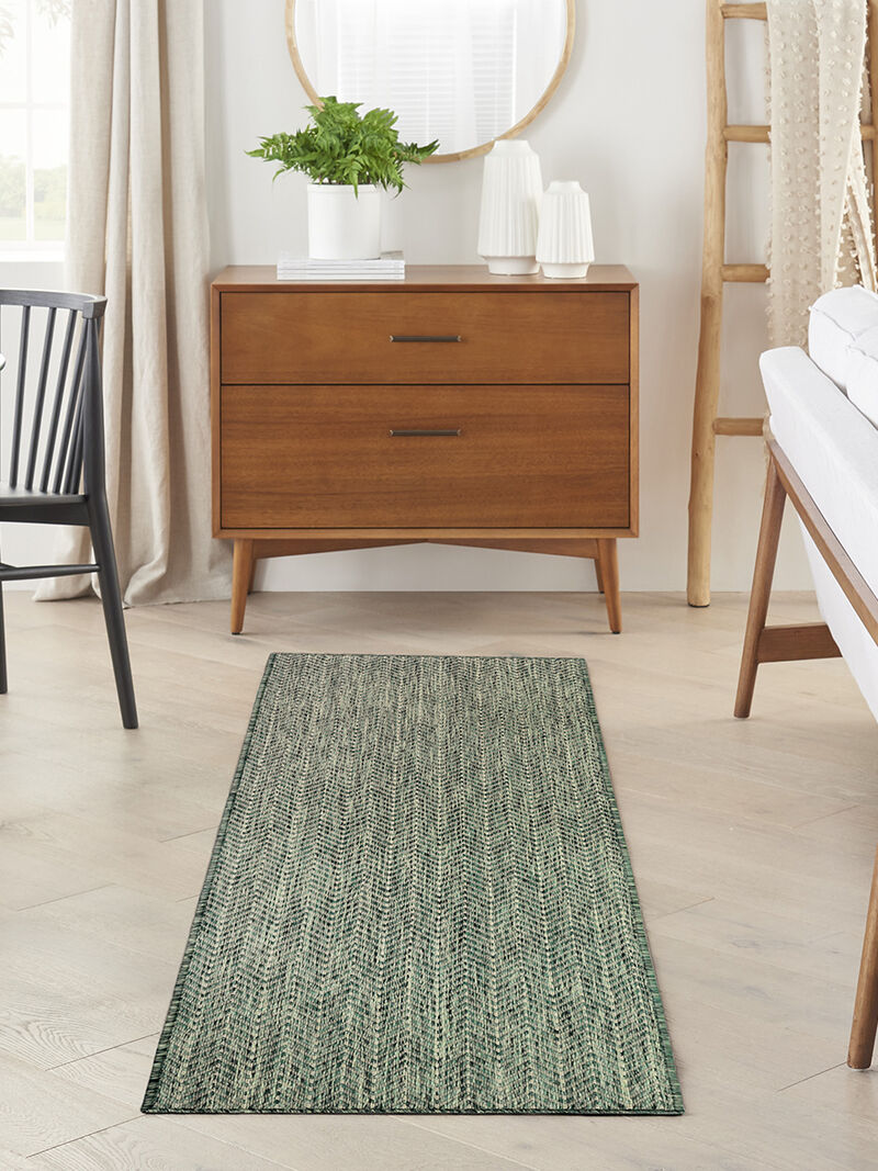 Horizon Indoor/Outdoor HOZ02 Green 2' x 6' Rug