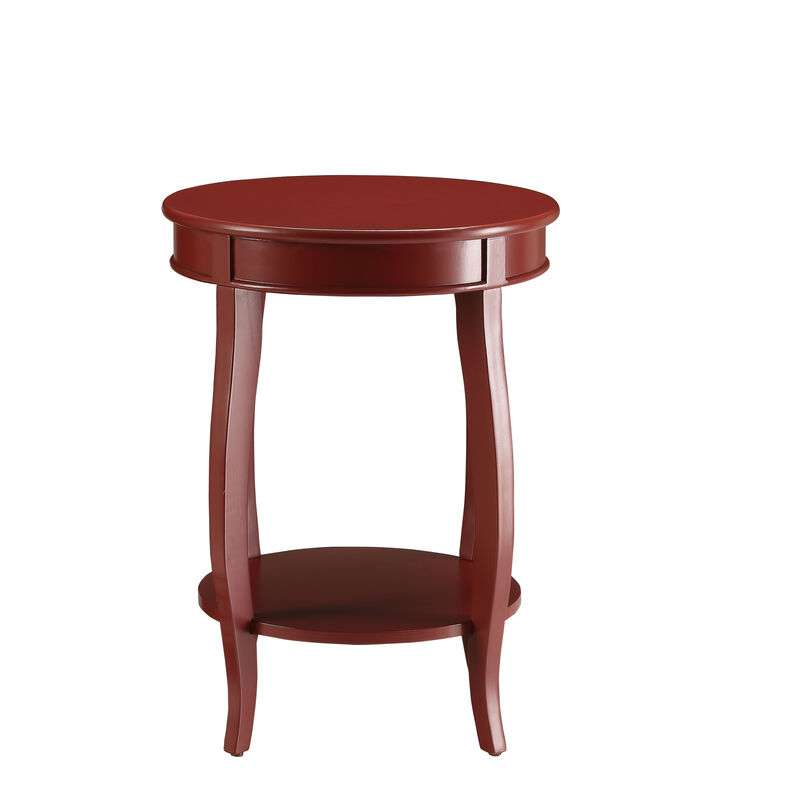 GOODSILO Elegant Round Leg Accent Table with Open Storage Shelf and Wooden Cabriole Leg Design image number 4