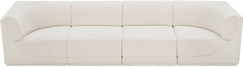 Meridian Furniture Ollie Cream Boucle Fabric Modular Sofa image number 5