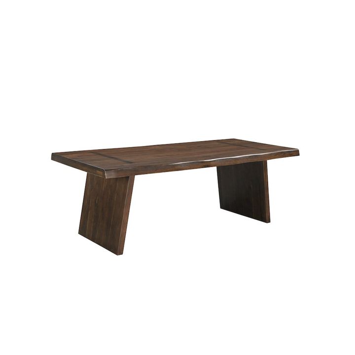 Taran Designs Elyria 86 Live Edge Solid Wood Double Pedestal Dining Table
