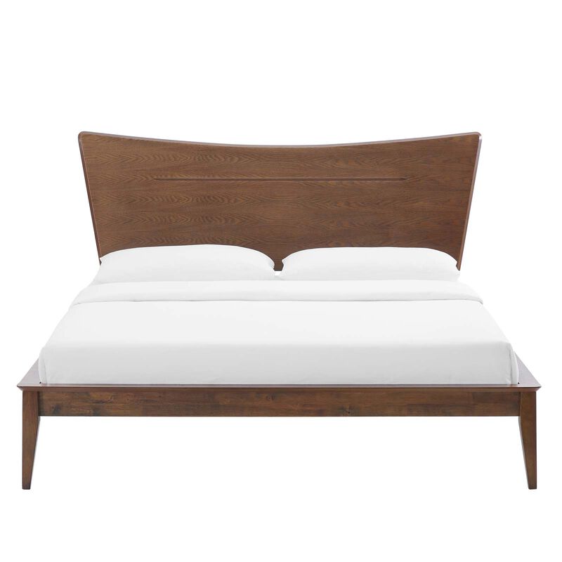 Modway - Astra Full Wood Platform Bed Walnut